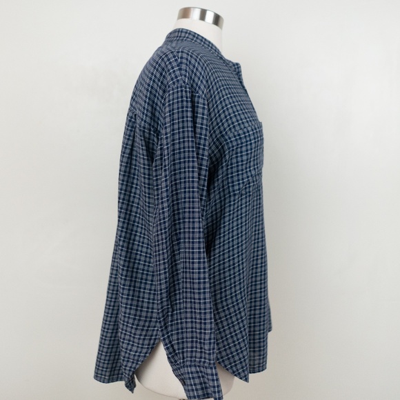 Madewell Navy Button Down S Top - Picture 3 of 8